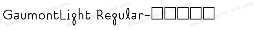 GaumontLight Regular字体转换